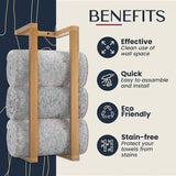 Wall Towel Rack for Rolled Towels Bathroom Storage V63-920931