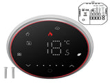 Smart Thermostat 1 Week Programmable LED Display Recessed Round Digital Thermostat AC95240V for V1294-YM0901-3114230117111