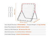 Baseball And Rebounder Net, 3 x 4.5 ft PitchBack Baseball Pitching Nest, 3-Way Baseball, V952-BQHDWDYXWGDJV7BWFV0