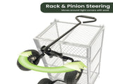 Wallaroo Steel Mesh Garden Trolley Cart 300kg Capacity Wheel - Hammer Grey GMC-H38-HM