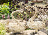 Set 2 Swan Couple Garden Statue 47x73cm V637-74001SWN