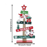Runto Wooden Christmas Tree Ornament for Desk Decor V1142-RB1005010228798635