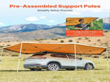 270 Degree Awning, 12.4 Driver Side Vehicle Awning, Waterproof UV50 Car Side Awnings with Carry V952-QCCP2065FTSHVNUN9001V0