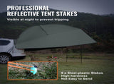 Vehicle Awning, Large 10' x 7' Shade Coverage Car Side Awning, PU2000mm UV50 Car Awning with V952-QCCPBXS10X7FJ8FWTV0
