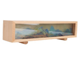 Desktop Lamp Box Rechargeable LED Acrylic Solid Wood Touch Control Stepless Dimming Landscape Night V1294-YM0901-3119240147111