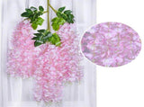 Pink Artificial Wisteria Vine, Silk Flowers for Indoor Outdoor, Large Inventory! V1192-AZ-W-26061