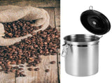 Stainless Steel Sealed Tank MoistureProof Coffee Bean Tea Storage Pot with Air Evacuation V1294-YM0901-3118200183912