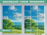 33 Ft Window Grille Inserts Grid Kit- TPE Self-Adhesive Peel and Stick Trim Molding- Flexible V1258-DP02-C-534