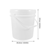 Thick Plastic Paint Container with Handle and Airtight Lid for Water and Oil Paint Storage V1369-AZ3-W-14341