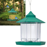 Waterproof Hanging Plastic Transparent Bird Feeder Feeding Tools for Outdoor Garden Yard V1294-YM0901-3111200173511