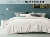 Accessorize Teddy White Quilt Cover Set Double V442-HIN-QUILTCS-TEDDY-WHITE-DS