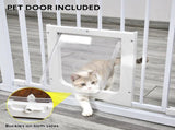 Alston 76cm Tall Baby Pet Security Gate Safety Adjustable Width with Cat Door for House Doorways V985-CATDOORGATE