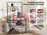 Everfit Yoga Mat Ball Storage Cart Multifunction Equipment Organizer Rack 145cm BSR-A-RET-145