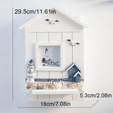 Wood Keys Box Wall Mounted Sundries Holders Practical Convenient Key Holder Storage Box Cabinet V1294-YM0718-10074786
