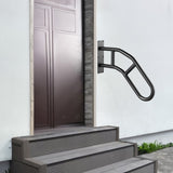 Handrails for Outdoor Steps, 32" Length Wall Mount Safety Railings for 1-3 Steps, U-Shaped Handrail V952-CXSBSHS32IN1Q0NRVV0