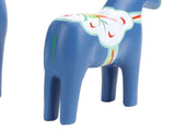 2pcs Hand Painted Swedish Wooden Horse Figurine Dalecarlian Horse Ornaments for Home Wedding V1294-YM0901-3115240105212