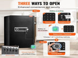 Single Door 4.0 cu.ft Safe Box with Key Lock & Password, Safe Lock Box with Fireproof Bag, Key Rack, V952-DMBXXLS452CUYI3X5V9