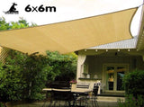 Wallaroo Square Shade Sail 6m x 6m - Sand SS-6X6