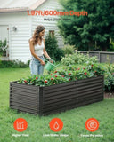 Metal Raised Garden Bed, 6 x 3 x 2 ft Outdoor Galvanized Box, with Open Bottom, Large V952-JSFXZZCZFXSLG0SR1V0