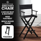 Sarantino Tall Directors Chair - Black WDC-JOY-BK