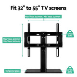 Artiss TV Stand Mount Bracket for 32"-55" LED LCD Swivel Tabletop Desktop Plasma TV-MOUN-S08-2-BK