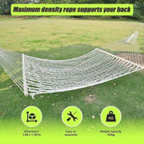 4m Traditional Cotton Rope Hammock with Hanging Hardware V63-836321