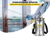 2Gal Stainless Steel Sprayer, Set 20" Wand& Handle& 3FT Reinforced Hose, Hand Pump Sprayer V952-PWQBXG8L000000001V0