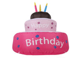 Inflatable Happy Birthday Cake with Candle IP44 Waterproof Birthday Blow Up Yard Decoration with LED V1294-YM0901-3115240031511