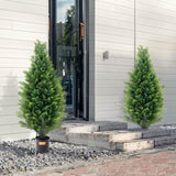 VEVOR 2 Pack 3' Artificial Cedar Topiary Tree Faux Plant UV Decor In/Outdoor V952-XSRGXJS36YCAQ7I5UV0