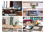 Set of 6 Plastic Dining Table Placemats for Indoor Use, Dinner Mats and Table Decoration Accessories V1370-AZ4-09980