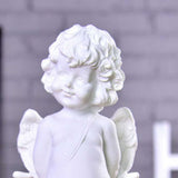 God of Love Statue Angel Ornament White Sandstone Desktop Decoration V1369-AZ3-W-18439