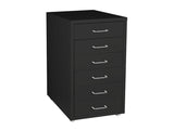 Levede 6 Drawer Office Cabinet Drawers Black HO0403-BK_NZ