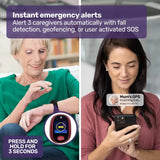 EQUIPMED Fall Detection Alarm Watch/Pendant with GPS and SOS Emergency Button, for Seniors, Location V219-HELPMAMHPD8A