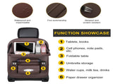 Car Back Seat Organizer with Foldable Table Tray Universal Rear Seat Storage Bag, Multi-Pocket V1107-CS-QCZYKBSNDK
