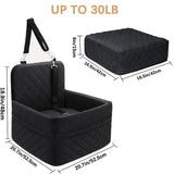 Portable Pet Car Seat Booster for Small Dogs and Cats, Elevated Design with Safety Belts and Storage V1107-CS-1782891276190GA