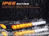 38 cm Yellow white Automotive Rooftop Beacon Warning Emergency Flashing Snow Plow Light Bar Double V1369-AZ3-W-04309