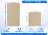Non Slip Shower Mat PVC Loofah Foot Scrubber With Drainage Holes Fast Drying Bathroom Tub Floor Mat V1237-ZY-807-251