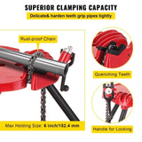Tripod Pipe Chain Vice Stand 1/8" to 6" w/ Steel Legs & Rubber Mounts Bib V952-GJDJLGQZJ00000001V0
