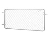 Chain Link Fence Gate, 183 x 122 cm, Adjustable Chain Link Fence Panel, Fit 67-183 cm x 183 cm V952-SWHYM7248INC0PSZBV0