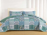 Exquisite Regal Purple 3 Pc Bedspread & Pillow Cover Set V745-MAC090438Q13U