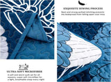 Frosted Magnolia Chic blue 3 Pc Bedspread & Pillow Cover Set V745-AC080380Q13U