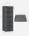 SONGMICS Hanging Wardrobe Storage Organiser Grey RYCH06G V227-8498101000089