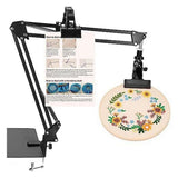 Embroidery Hoop Holder, Adjustable Hoop Holder with Instruction Holder, Stitchand V1370-AZ4-07956