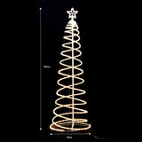 Samland Led 185cm Spiral Rope Light Christmas Tree Star Motif Warm White V1060-17003