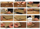 Leather Snap Fasteners Kit, 120 Pcs Metal Button Press Studs with 2 Setter Tools, Leather V1192-AZ-W-17484