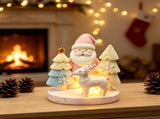 Christmas Decorations Indoor Santa and Reindeer Figures, LED Entry Table Decor Lights, V1192-AZ-W-35146