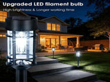 Solar Pathway Lights Outdoor, 8 Pack Metal Glass Solar Lights Outdoor Waterproof Auto On/Off V1079-COOLLIGHT01