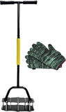 Manual Lawn Aerator Tool with Spring-Loaded Spikes, Heavy-Duty Soil Loosener for Garden Yard, V1107-CS-CPTQGJ