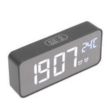LED Mirror Digital Alarm Clock Large Screen Intelligent Brightness Adjust Snooze Function Power Off V1294-YM0703-3113230031511