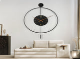 Yezi Round Wall Clock 60cm Large Modern Home Decoration DECO1035-60CM_NZ